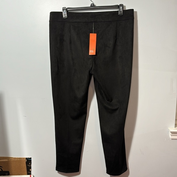 NWT Hearts‎ of Palm Black Pull-On Faux Suede Pants in Size XL - Picture 6 of 11